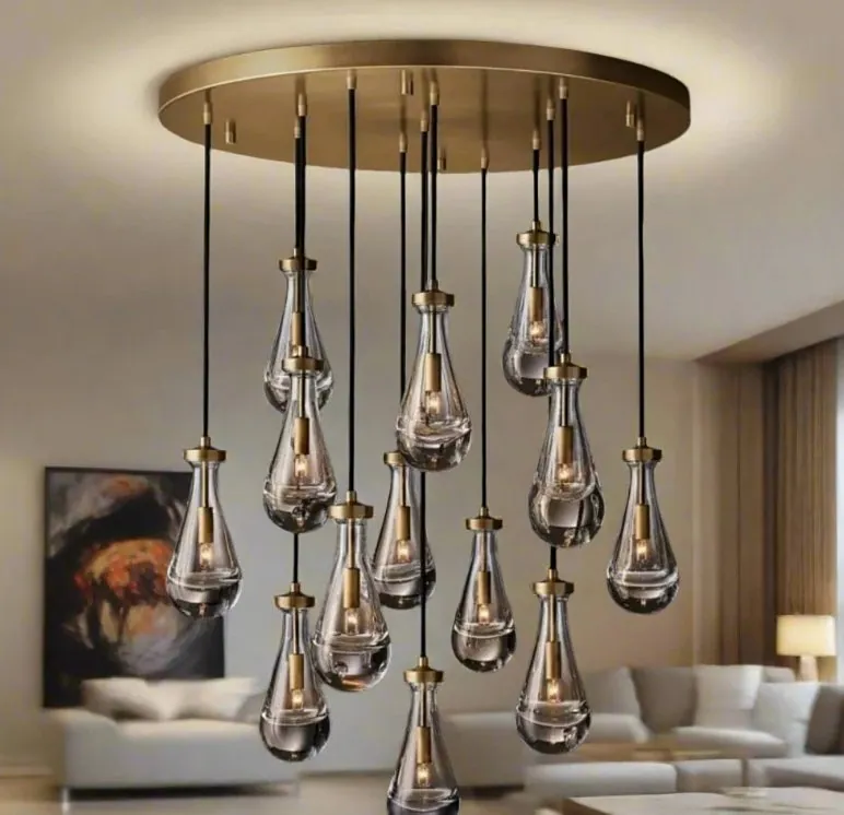 Multi-Arm Crystal Prism Chandelier — 1