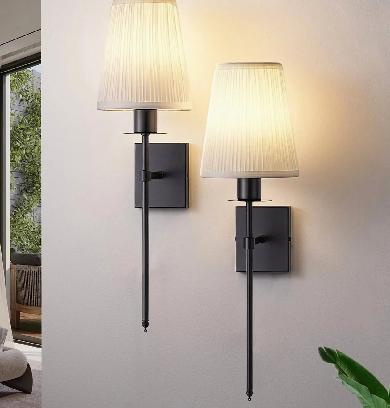 Paired Dimmable Indoor Wall Sconces — 1