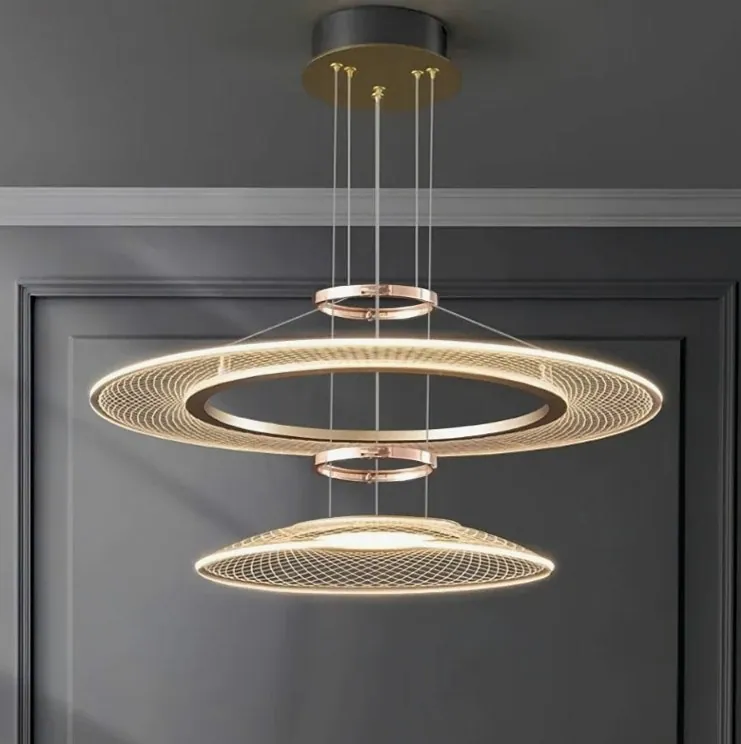 Sculptural LED Ring Chandelier — 1